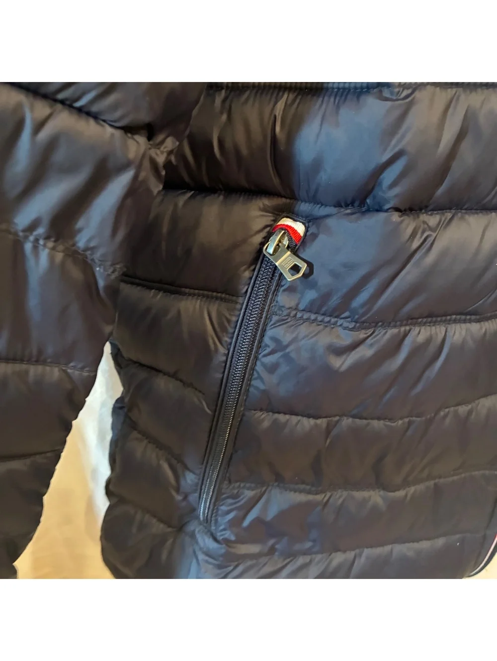 Tommy Hilfiger Mens Lightweight Packable Quilted Puffer Navy Blue Jacket Size L